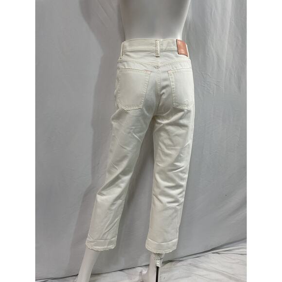 Acne Studios 'Mece' White Beaten White Denim Jeans Size 26 - Picture 3 of 4